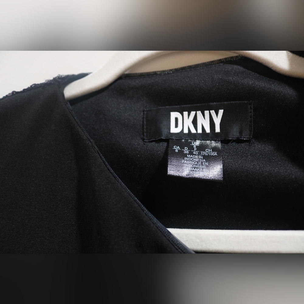 Dkny Women's Asymmetric-Neck Sequin-Detail Gown - Black - Picture 5 of 11